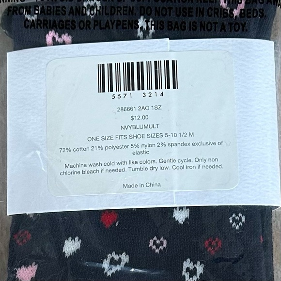 J. JILL MORE LOVE HEART SOCKS - Picture 4 of 4